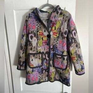 Vibrant Multicolor Women's Teddy Jacket